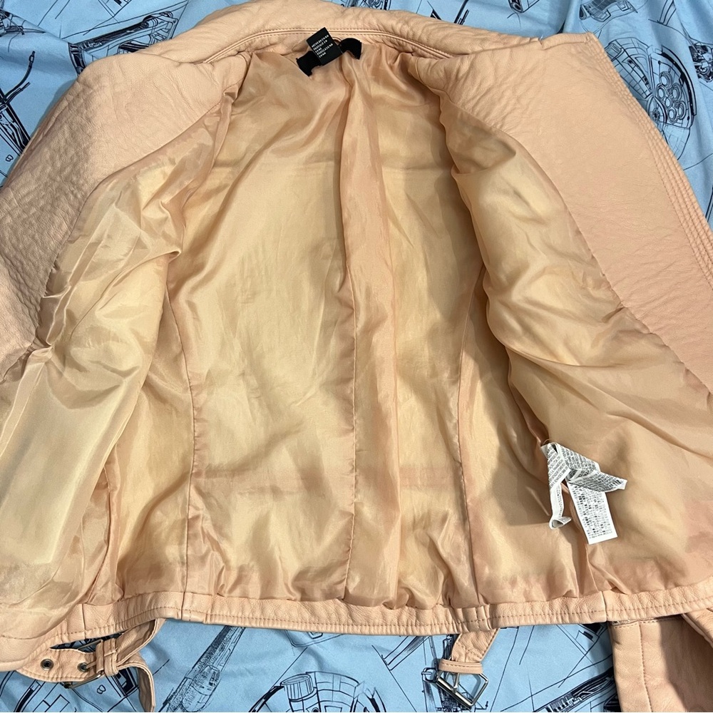 Forever 21 Blush Faux Leather Biker Jacket - Picture 4 of 10